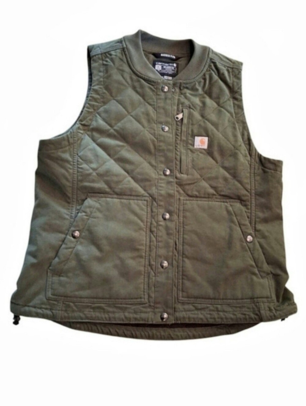 Carhartt Rugged Flex Quilted Vest Women's Olive Green Size Large